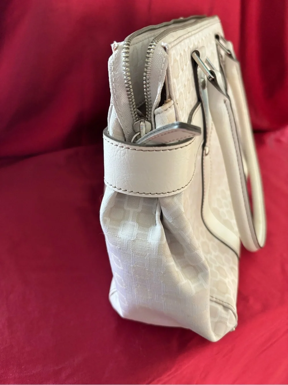 NWT Nine West Cream Patterned Tote and Y2K accessories